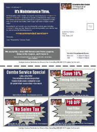 Postcard 1- 4 coupons